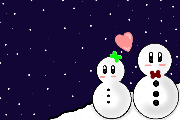 Snowmen and women show love as well.