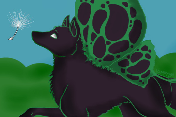 Butterfly wolf colour in. ^^