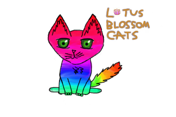 Color in of my Lotus Blossom Cat lineart.