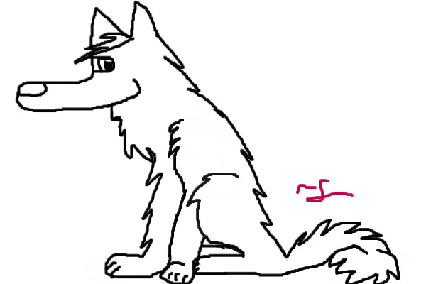 Colorable And Editable Wolf
