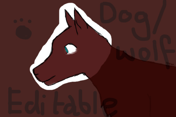 Dog/wolf Editable