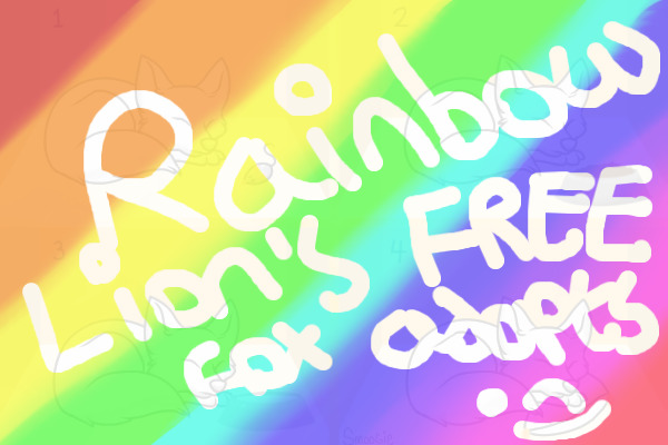 Rainbow Lion's FREE Fox Adopts!