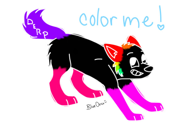 Rainbow Derpy Wolf 8