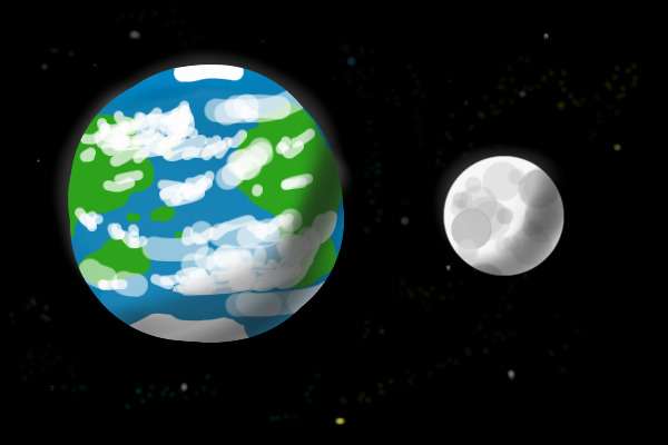 earth + moon