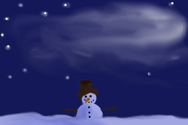Lone snowman