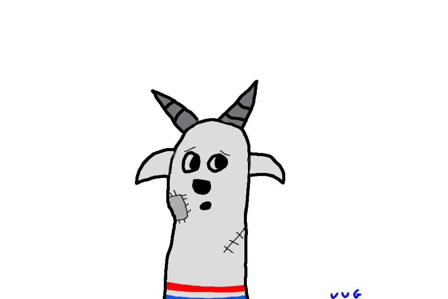 Sock-puppet goat!