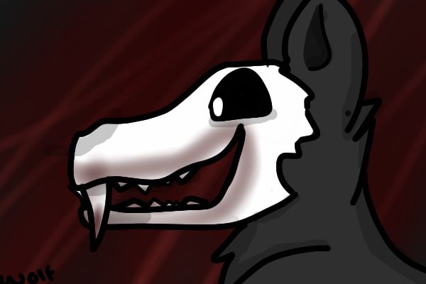 Creepy wolf editable avatar