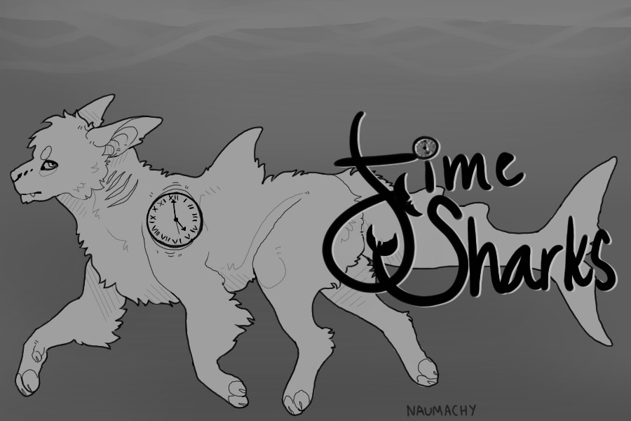 time sharks!! New lineart!