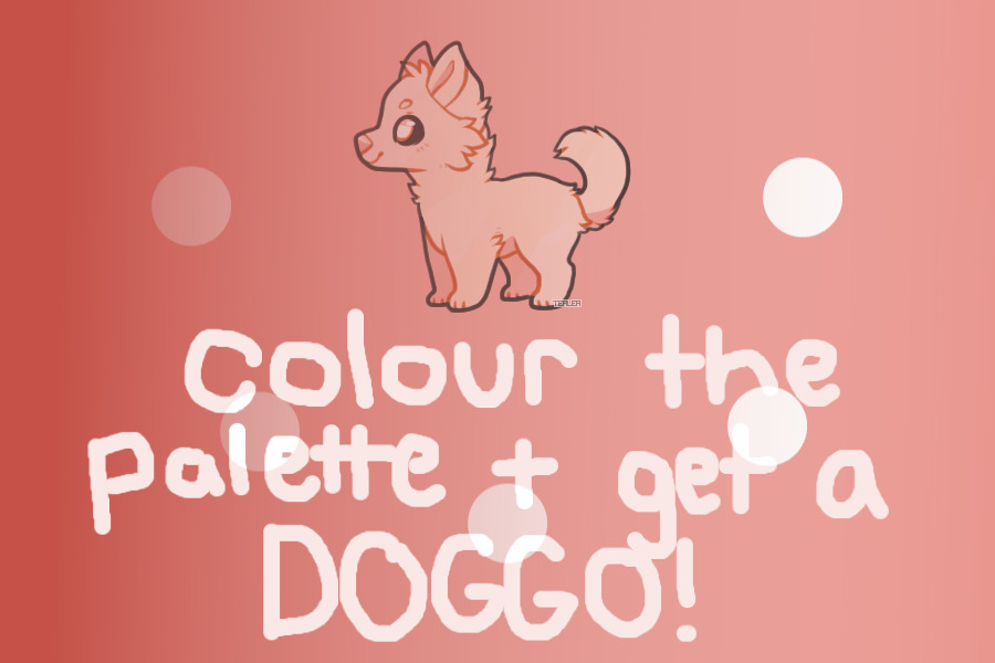 Colour the palette and get a doggo!