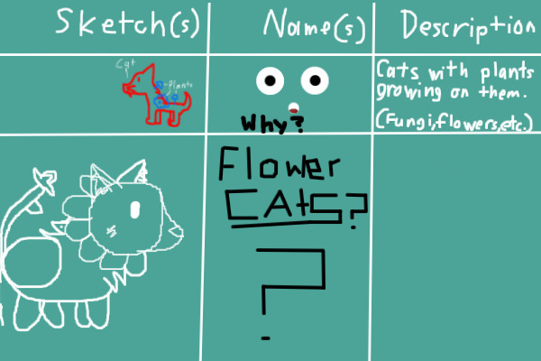 Flowercats idea and sketch