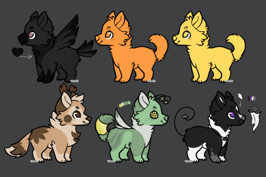 Adoptable pups auction over winners added