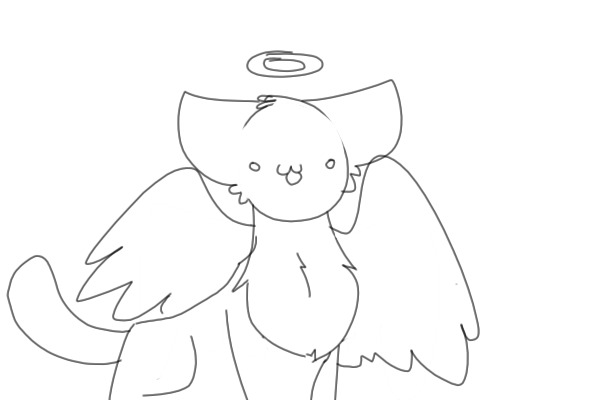 i drew this angel cat because yes
