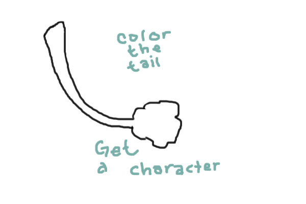 Color the tail get a character