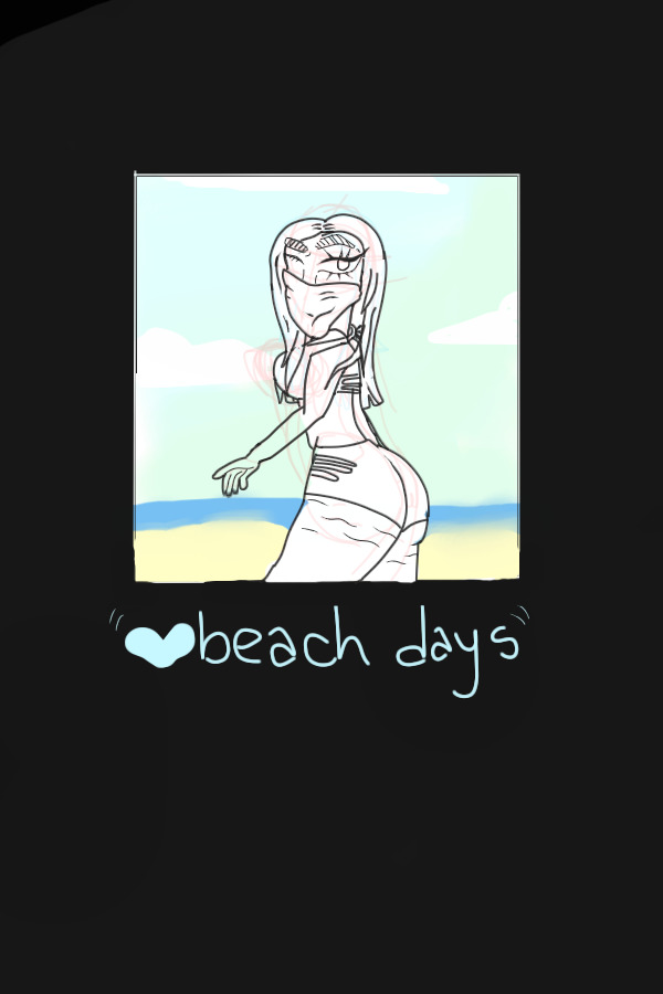 "beach days" polaroid