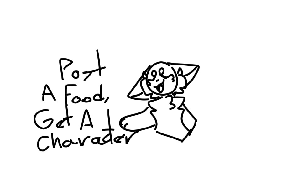 Post a food, get a character