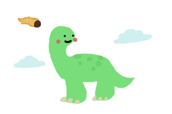 Just a happy dinosaur, nothing's wrong