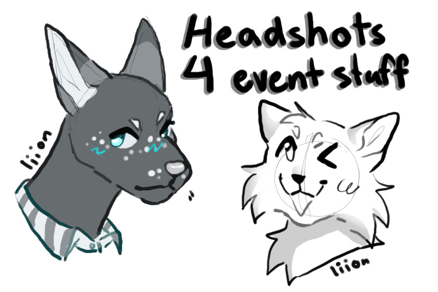 headshots sketches for event stuff closed