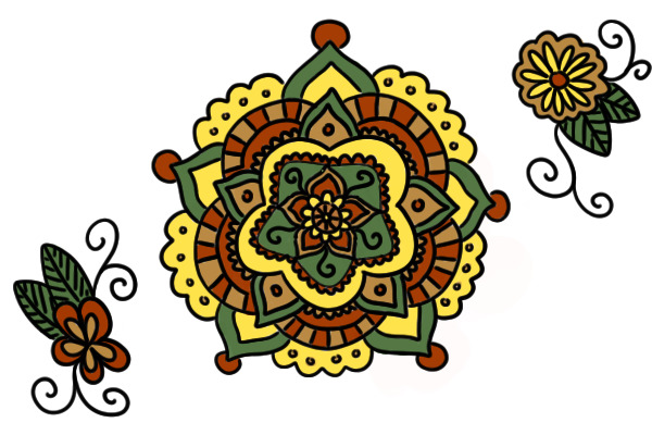 Colored in Mandala