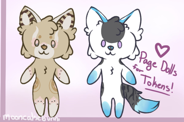 Page Dolls for Tokens! CLOSED