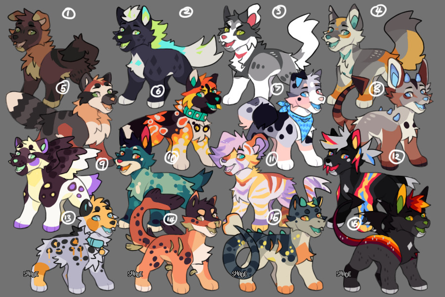 adopts 13/16 open