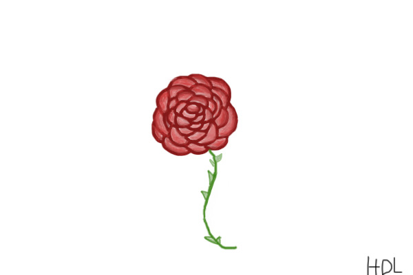 Rose drawing (Oekaki)