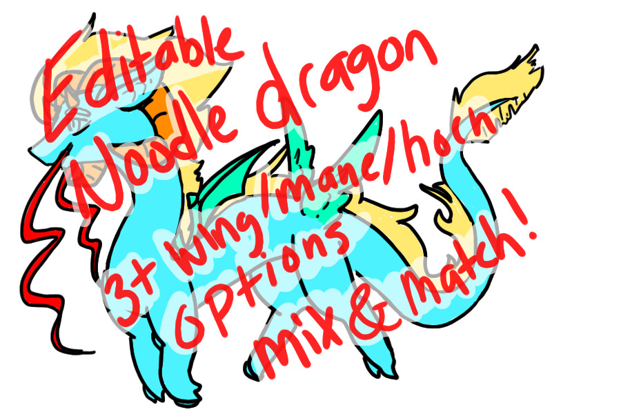 Editable Noodle Dragon - Mix & Match