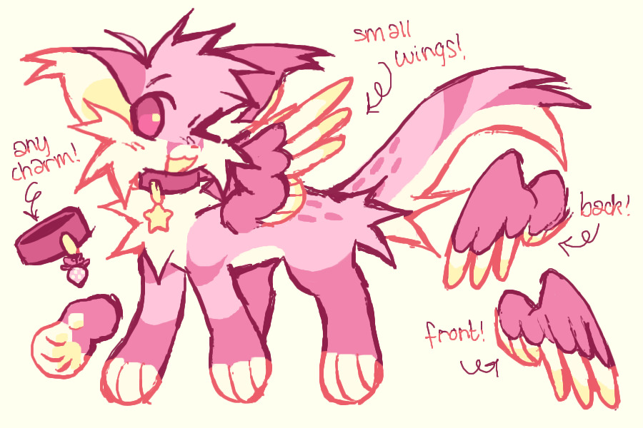 pink angel fox adopt
