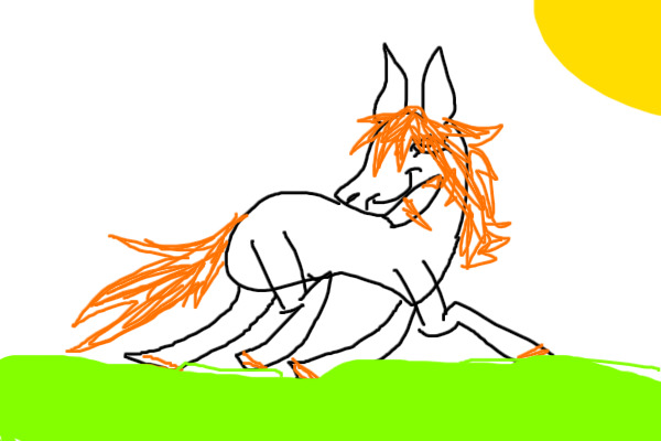 my cool orgnae horse on chickiensmoothie