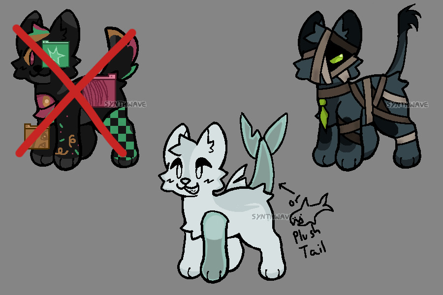 [Spooky?] Wip • Adopts! Liminal space pups :3