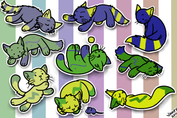 Sticker Kitties...
