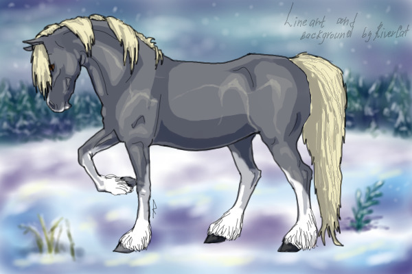 Wintery feel-horse