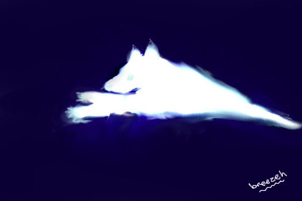 Ghostly wolf