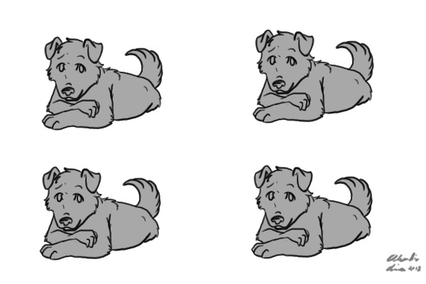 Adoptable pups sheet.