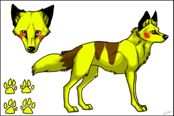 Pikachu! In Wolf Form! :D