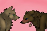 Wolf Couple Editable