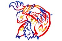 Rune Dragon tribal design - for Ashwyn