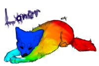a rainbow loner pup