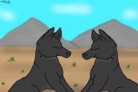 Wolf Couple Editable