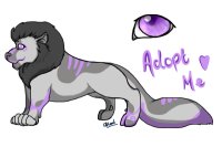 Adopt me: Grey and Purple stripe
