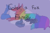 Color a fox family!