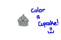 Color a cupcake