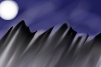 Mountains in Moonlight