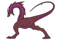 Maroon and Purple Dragon Beast