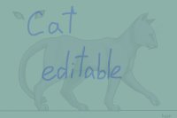 realistic cat editable