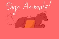 Sign Animals Editable