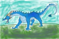 "Water" Element Dragon (Colored In)