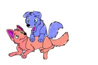Rouge and Azul as pups