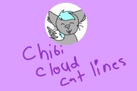 Chibi cloud cat gift lines