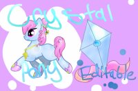 Crystal pony editable ~original lines by Koda~