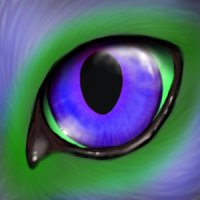 Colored realistic eye